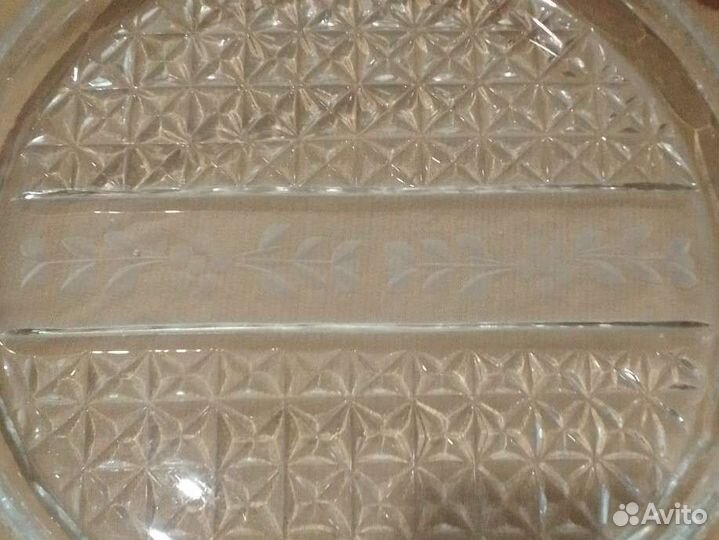 Поднос хрусталь СССР