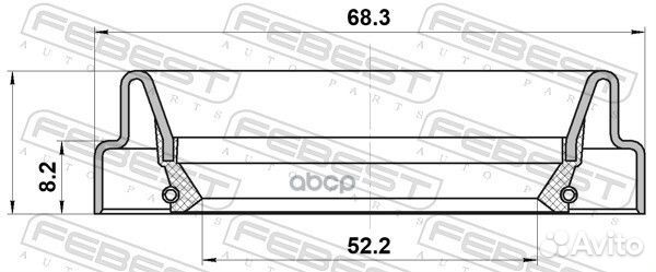 Сальник привода 52.2x68.3x8.2x8.2 Febest 958