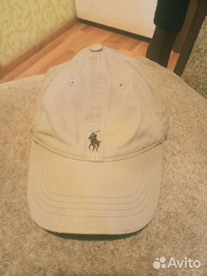 Ralph lauren кепка с коженым ремешком