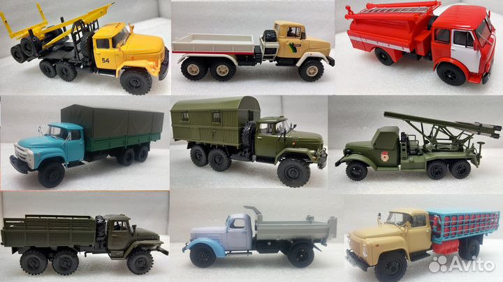 1:43 модели грузовики Газ ЗИЛ Маз Краз
