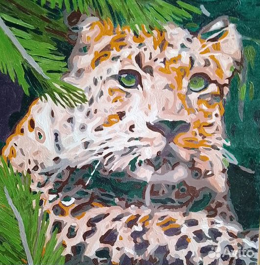 Картина Леопард 30х30см