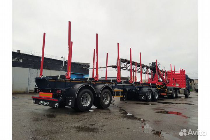 Прицеп лесовоз (сортиментовоз) Jyki Раздвижной лесовозный прицеп, 2021