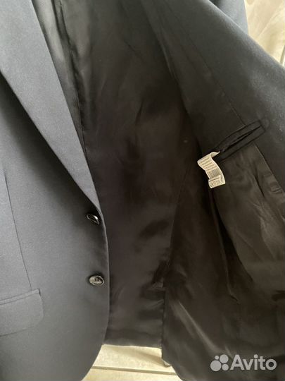 Новый пиджак на мальчика темно синий рост 140