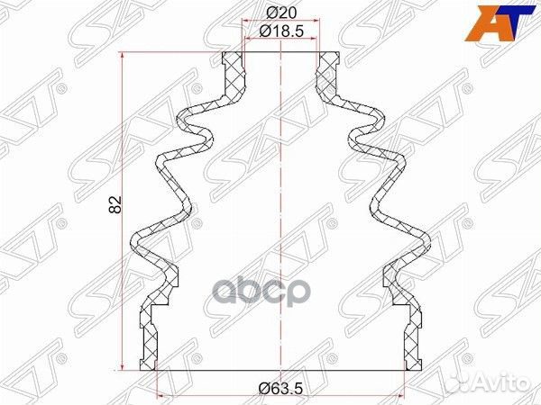 Пыльник шруса наружный honda FIT 01-07, Airwave