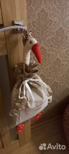 Гусь,гусыня пакетница из ткани ручная работа