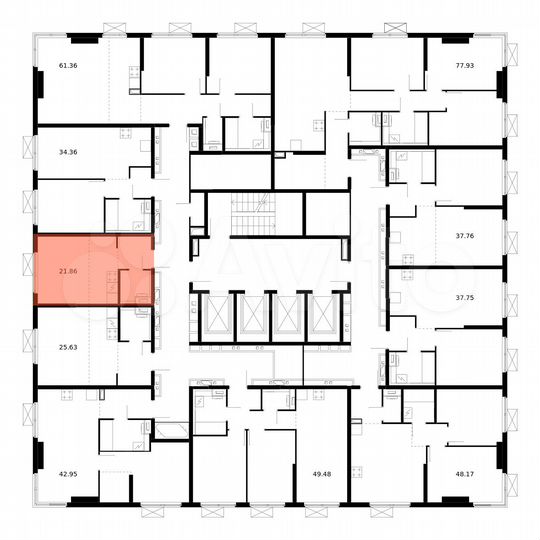 Квартира-студия, 21,9 м², 2/33 эт.