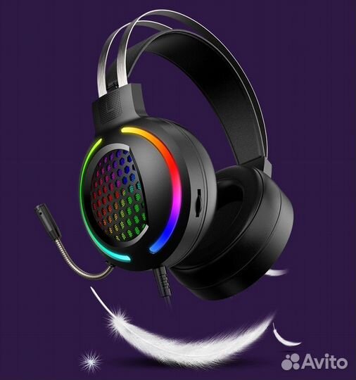 Игровые наушники RGB с микрофоном
