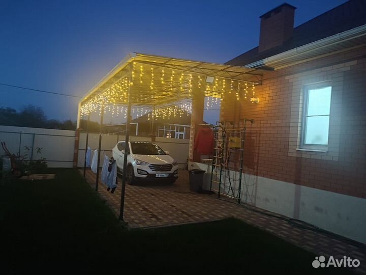 Гирлянда уличная бахрома ip65-44 6/12/25м