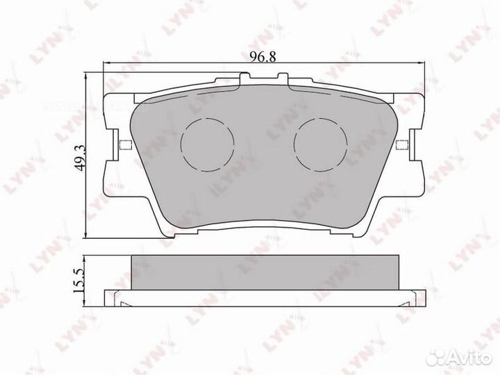 Lynxauto BD-7532 Колодки тормозные дисковые зад