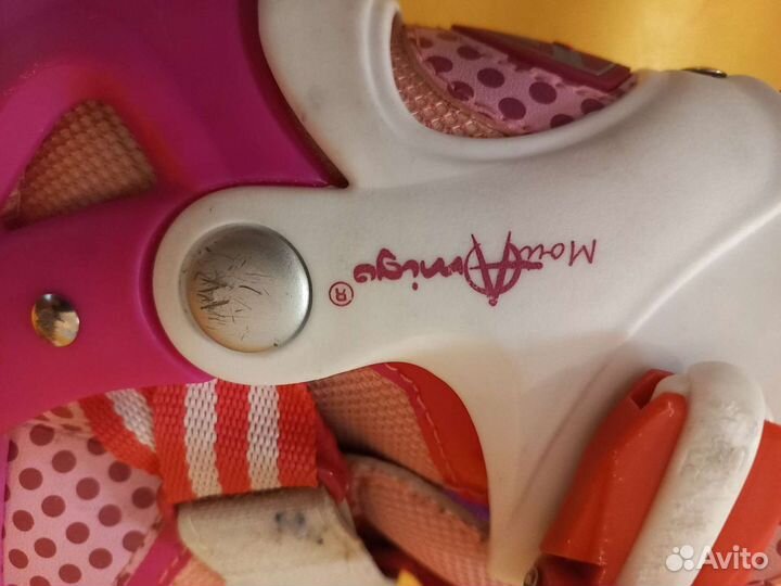 Коньки роликовые раздвижные стелька 17-19 см