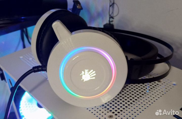 Проводные наушники A4Tech Bloody G521 белые RGB