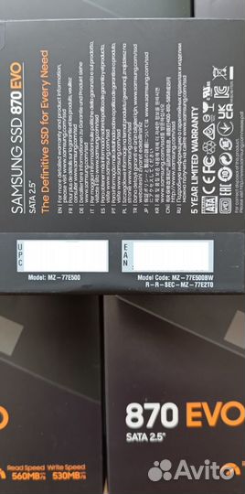 SSD Samsung 500Gb 870 EVO, 2.5