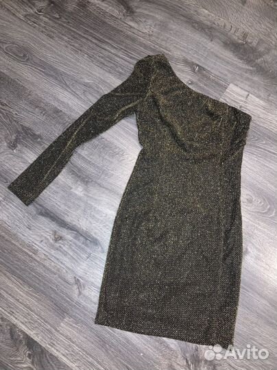 Платье мини с люрексом