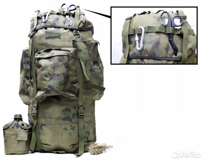 Рюкзак 120 литров,тактический, зеленый мох