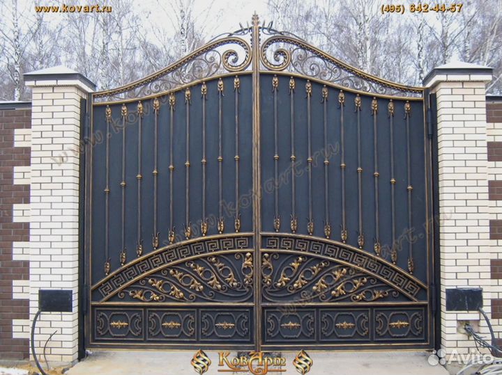 Pаказать кованые ворота в Москве