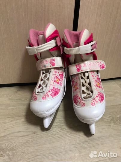 Коньки для девочки раздвижные 30 33