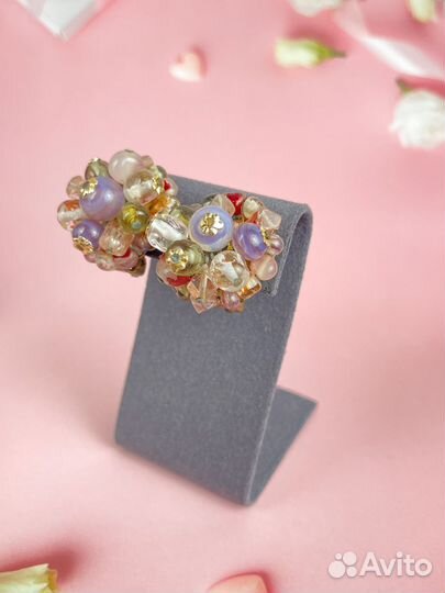 Винтаж клипсы с маркировкой разноцветные К16Д