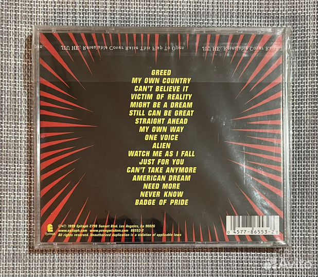 Pennywise - Straight Ahead CD USA