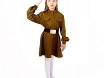 Карнавальный костюм военного: платье с длинными ру