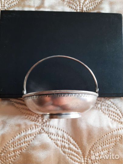 Конфетница, сахарница. Мельхиор