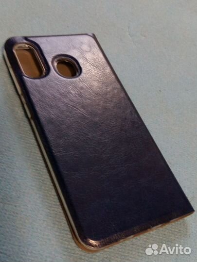 Фирменный Чехол-Книжка на Samsung A30 (2019) синий