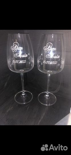 Свадебные фужеры бокалы на свадьбу