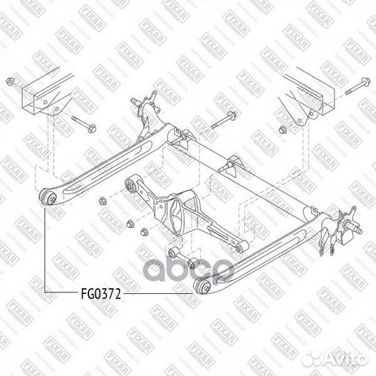 Сайлентблок задней балки FG0372 fixar