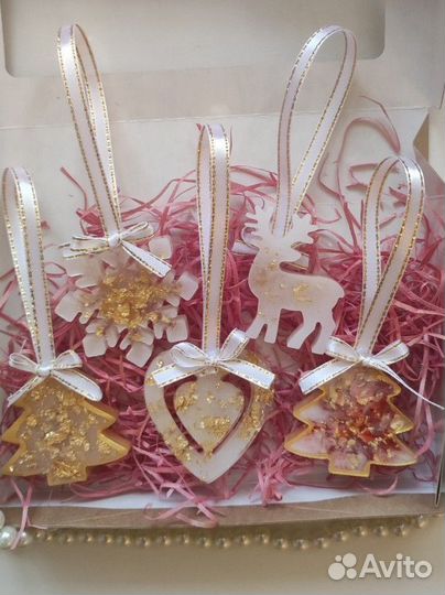 Ёлочные игрушки из эпоксидной смолы