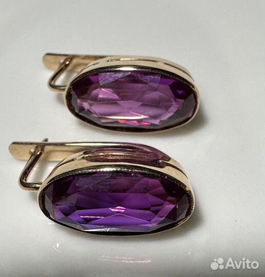 Серьги золотые СССР 583 проба