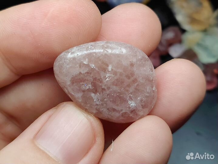 Клубничный кварц. Галтовка