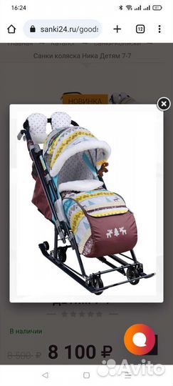 Санки-коляска Ника