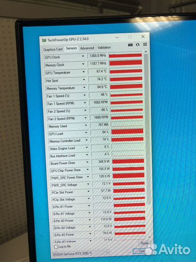 GeForce RTX3080ti Palit GameRock 12Gb