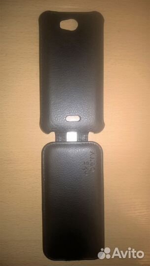 Чехол натур.кожа на смартфон Micromax Bolt Q379