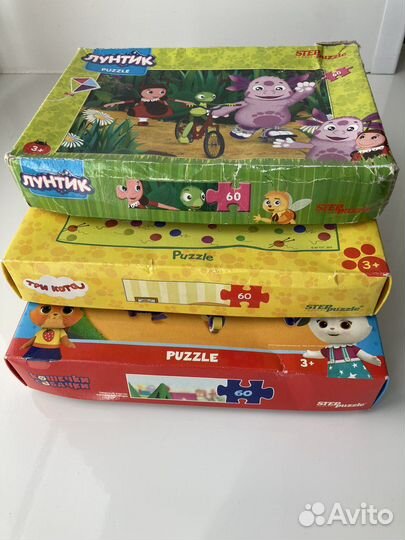 Пазлы детские 60 деталей пакетом