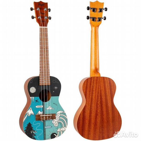 Flight AUC-33 Two Seasons укулеле концерт, ель с