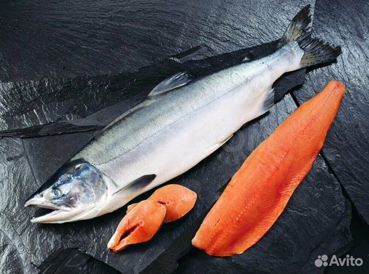 Рыба Горбуша свежемороженая/Доставка/Морепродукты