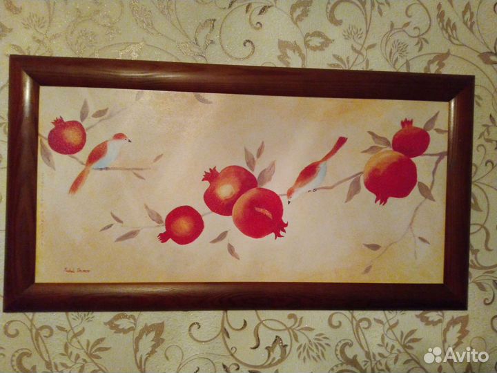 Картина 80*40,гранаты