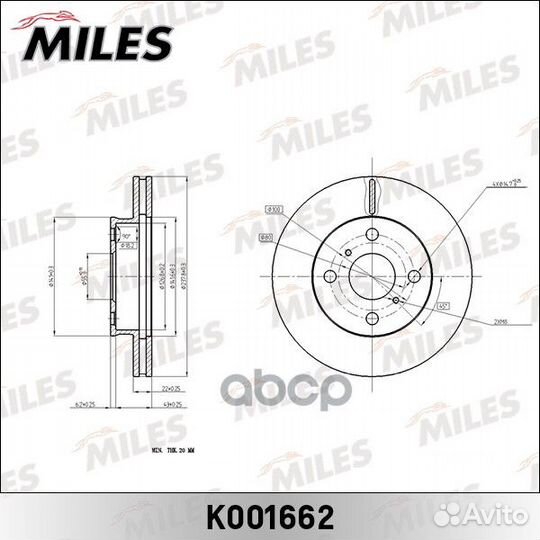 Диск тормозной toyota carina/caldina/corona пер