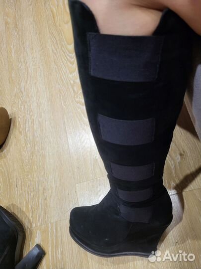 Зимние женские сапоги 38 натуральная замша