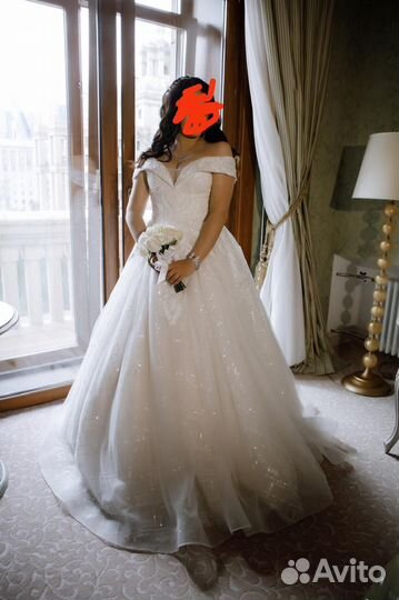 Свадебное платье 46 48 бу