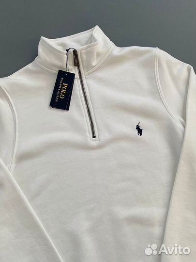 Свитшот полузамок polo ralph lauren белый