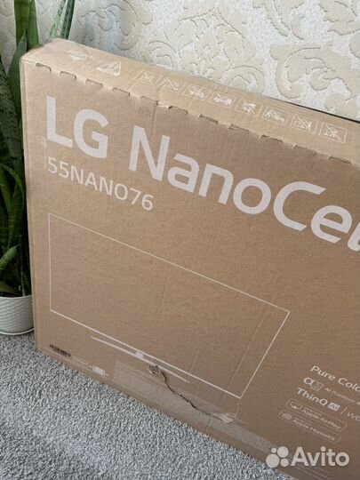 Телевизор LG 55nano766QA черный новый на запчасти