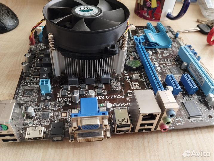 Материнская плата p8h61+m + проц i3