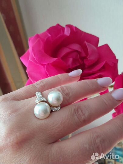 Шикарное кольцо Италия бижутерия