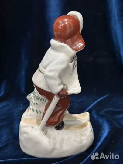 Лыжник Полонне фарфоровая статуэтка СССР