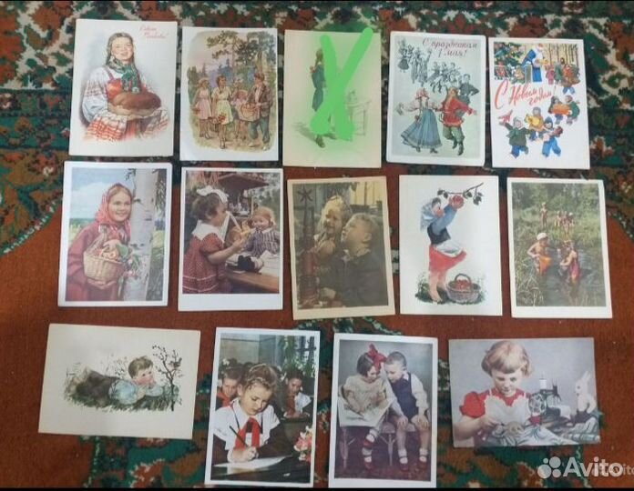 Открытки дети СССР 50-60е