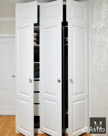 Шкаф распашной с фрезеровкой