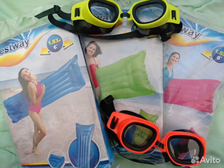 Новый комплект матрас очки трубка акватапки