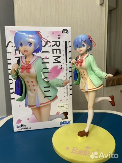 Аниме фигурка Рем re:zero школьница