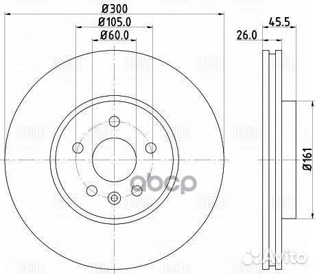 Диск торм. для а/м Opel Mokka (12) перед. d30